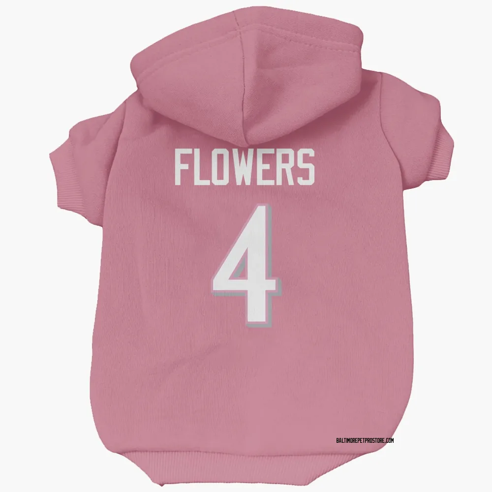 Baltimore Ravens Zay Flowers Pink Pet Hoodie for Dog & Cat