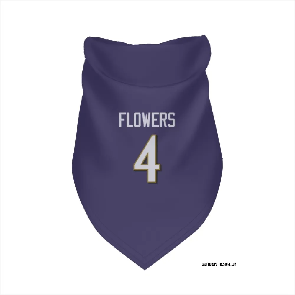 Baltimore Ravens Zay Flowers Purple Pet Bandana for Dog & Cat