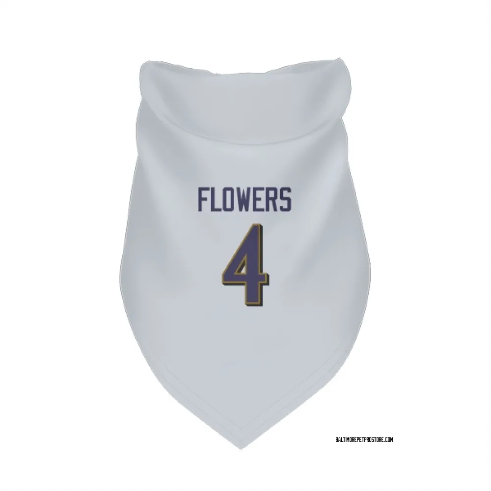 Baltimore Ravens Zay Flowers White Pet Bandana for Dog & Cat