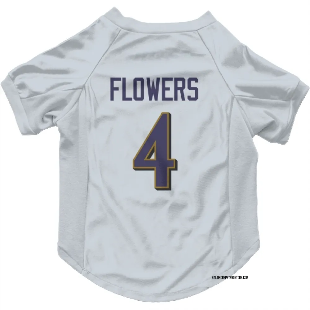 Baltimore Ravens Zay Flowers White Pet Jersey for Dog & Cat