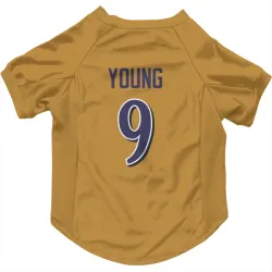 Baltimore Ravens Zion Young Gold Pet Jersey for Dog & Cat