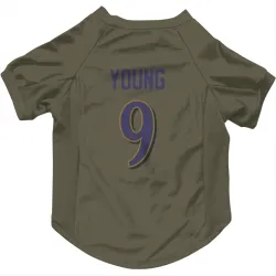 Baltimore Ravens Zion Young Olive Pet Jersey for Dog & Cat
