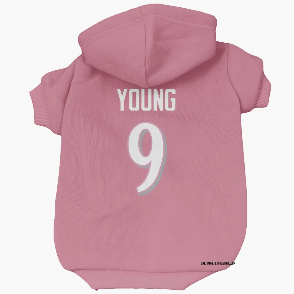 Baltimore Ravens Zion Young Pink Pet Hoodie for Dog & Cat
