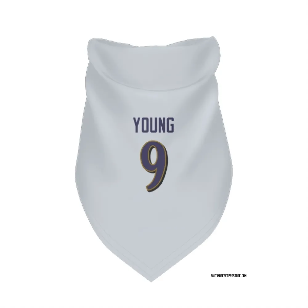 Baltimore Ravens Zion Young White Pet Bandana for Dog & Cat