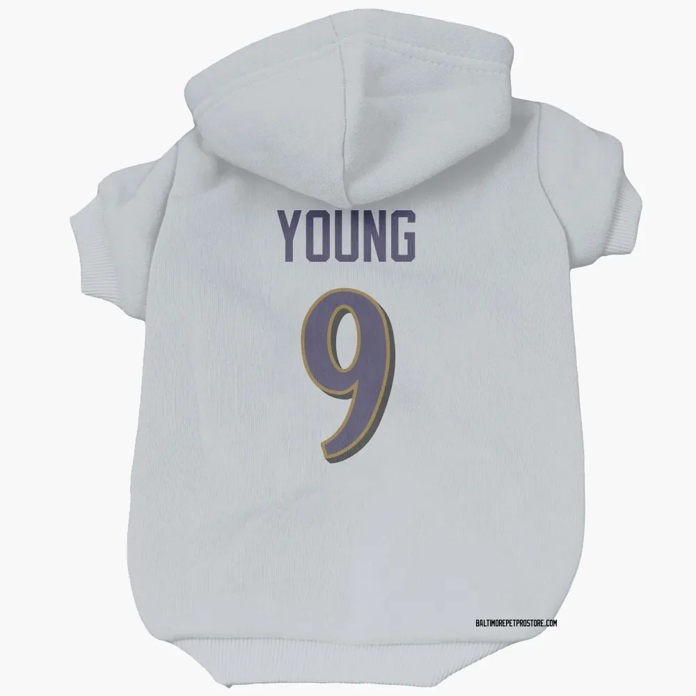 Baltimore Ravens Zion Young White Pet Hoodie for Dog & Cat