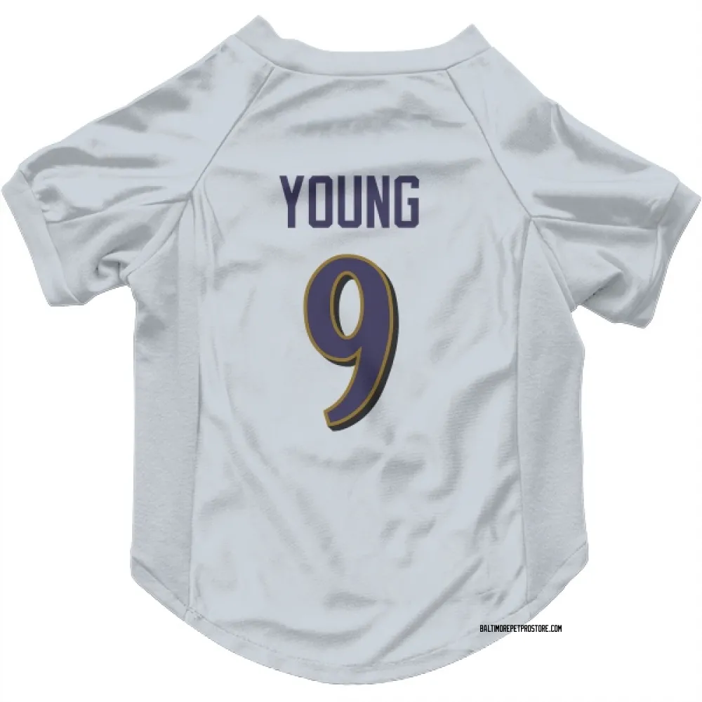 Baltimore Ravens Zion Young White Pet Jersey for Dog & Cat