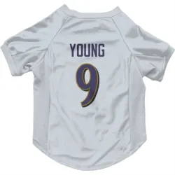 Baltimore Ravens Zion Young White Pet Jersey for Dog & Cat
